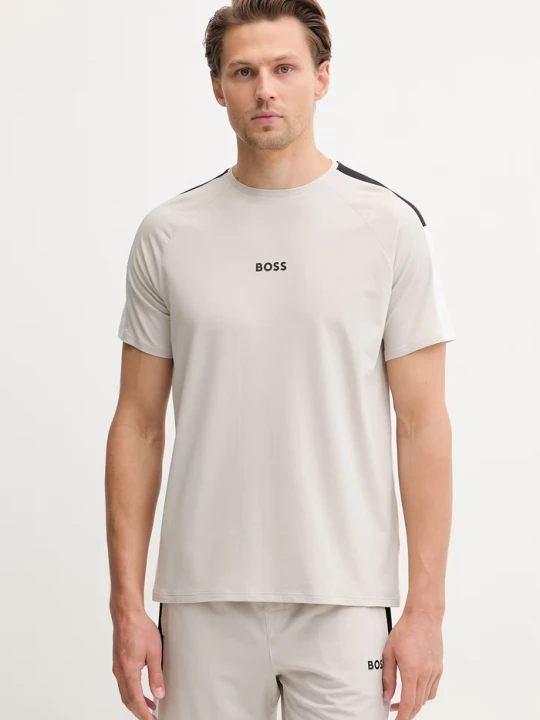 Zdjęcie produktu BOSS T-shirt piżamowy męski z modalem Shirt RN beżowy