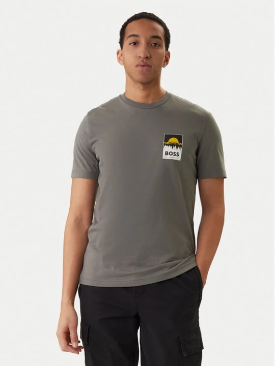 Zdjęcie produktu BOSS T-Shirt Plain 50556023 Szary Regular Fit