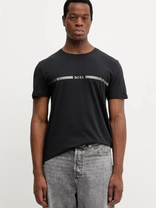 Zdjęcie produktu BOSS t-shirt plażowy bawełniany T-Shirt special czarny