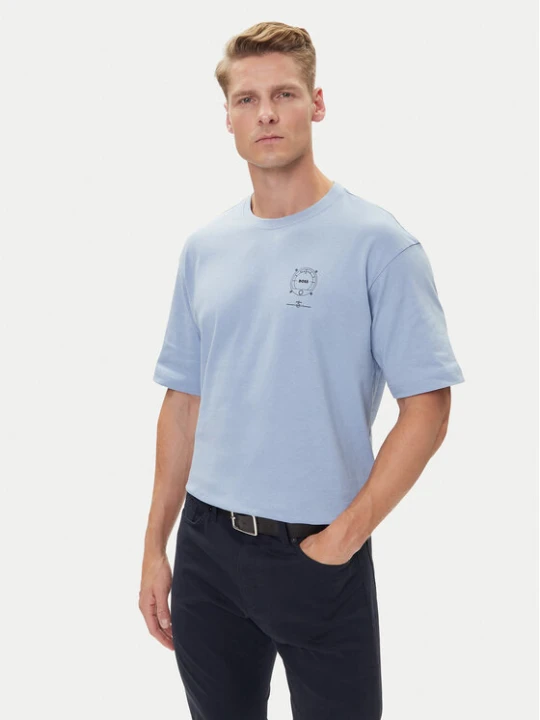 Zdjęcie produktu BOSS T-Shirt Te_Voyage 50546370 Niebieski Relaxed Fit