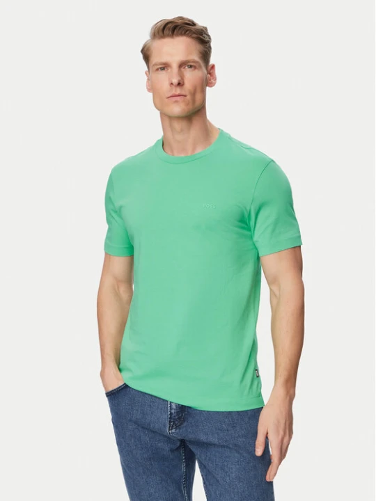 Zdjęcie produktu BOSS T-Shirt Thompson 01 50468347 Zielony Regular Fit