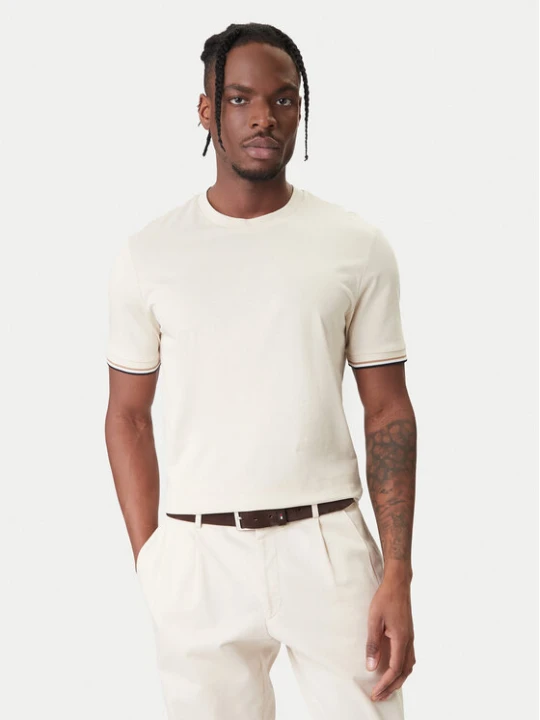 Zdjęcie produktu BOSS T-Shirt Thompson 04 50501097 Écru Regular Fit Kremowy