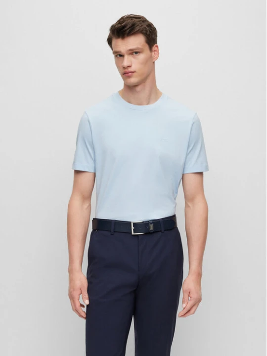 Zdjęcie produktu Boss T-Shirt Thompson 50468347 Błękitny Regular Fit Niebieski jasny