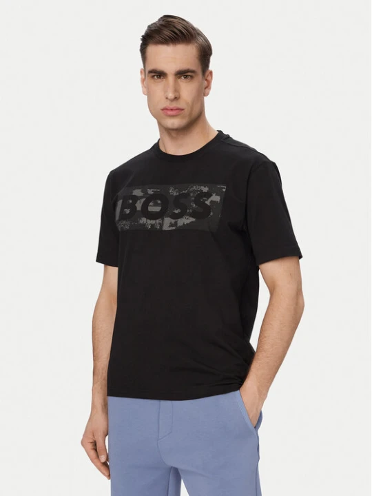 Zdjęcie produktu BOSS T-Shirt Ts Globe Logopattern 50559363 Czarny Regular Fit