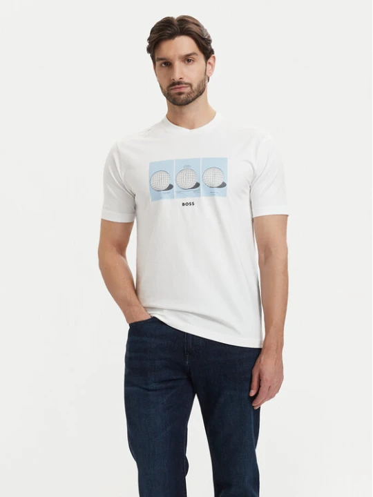 Zdjęcie produktu BOSS T-Shirt Ts Terrace Photo 50559353 Biały Relaxed Fit