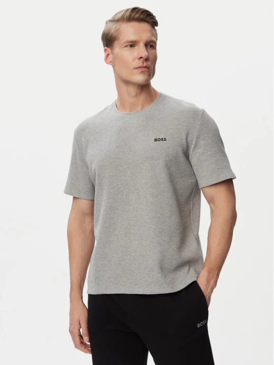 Zdjęcie produktu BOSS T-Shirt Waffle 50535891 Szary Regular Fit