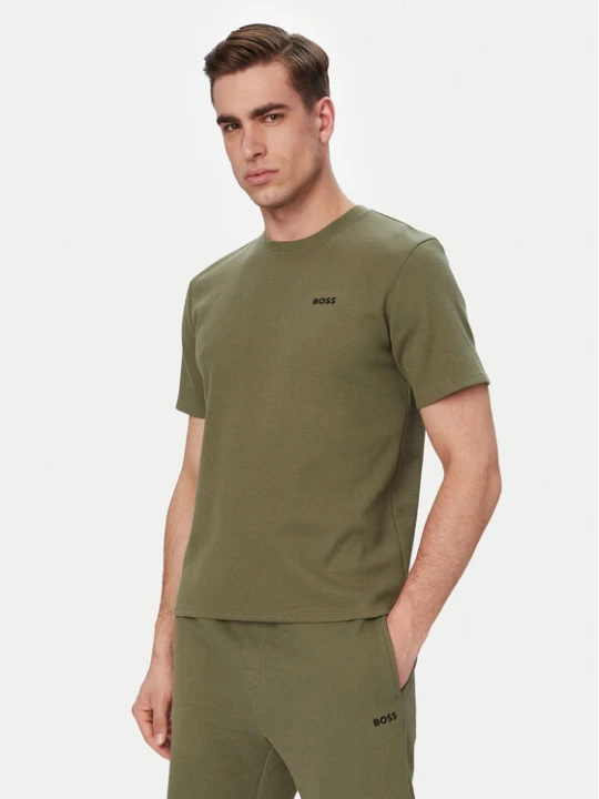 Zdjęcie produktu BOSS T-Shirt Waffle 50535891 Zielony jasny Regular Fit