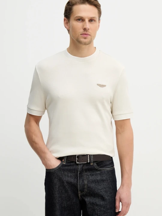Zdjęcie produktu BOSS t-shirt z dodatkiem wełny C-Thompson 242_AM beżowy