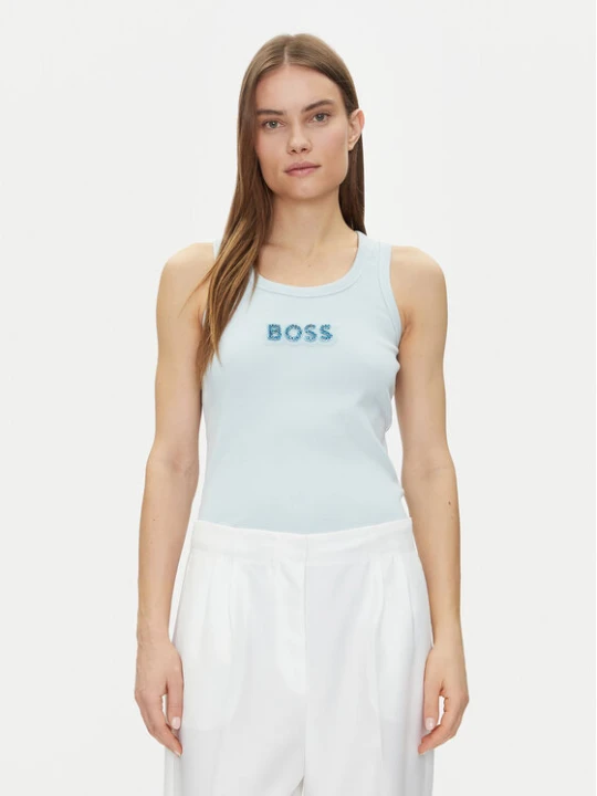 Zdjęcie produktu BOSS Top C-Ematite 50536985 Błękitny Slim Fit Niebieski jasny