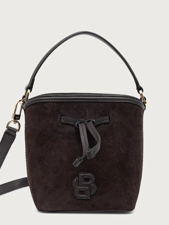 Zdjęcie produktu BOSS torebka crossbody damska z imitacji skóry Anett Drawstring SU brązowy