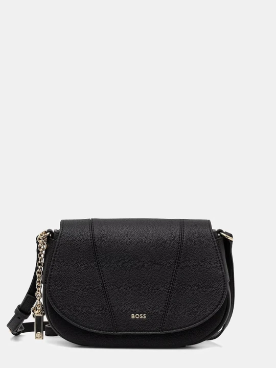 Zdjęcie produktu BOSS torebka crossbody damska z imitacji skóry SALLEY SADDLE czarny