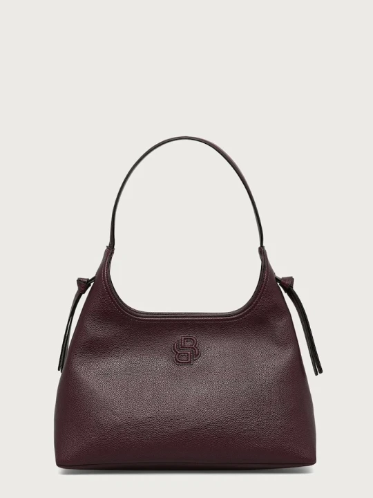 Zdjęcie produktu BOSS torebka hobo damska z imitacji skóry Anett Zip Hobo bordowy