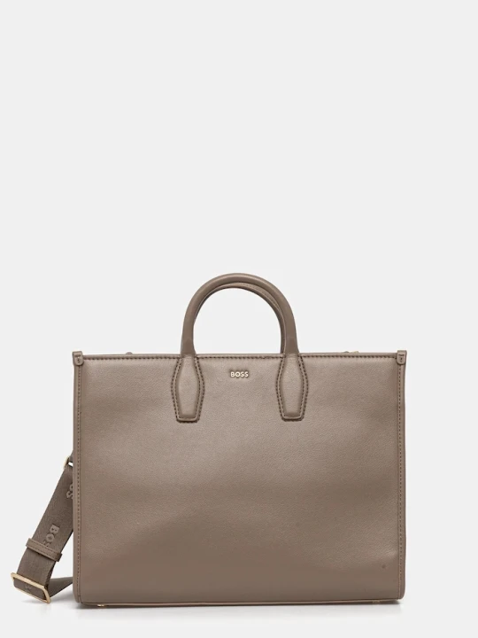 Zdjęcie produktu BOSS torebka tote damska z imitacji skóry Sandy MED Tote brązowy