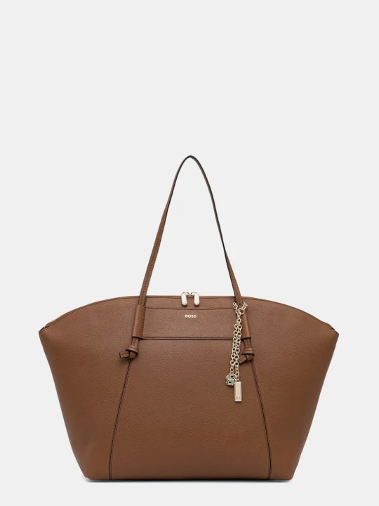 Zdjęcie produktu BOSS torebka shopper damska z imitacji skóry SALLEY TOTE brązowy