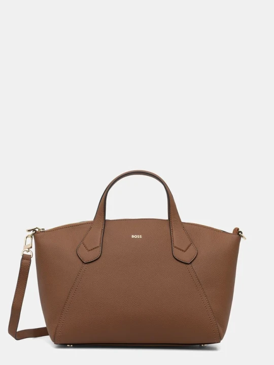 Zdjęcie produktu BOSS torebka tote damska z imitacji skóry Lenah Zip Tote M brązowy