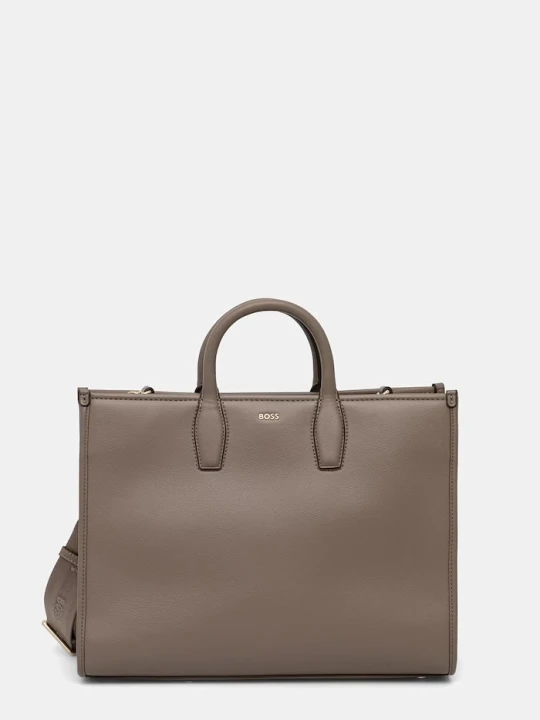 Zdjęcie produktu BOSS torebka tote damska z imitacji skóry Sandy MED Tote beżowy
