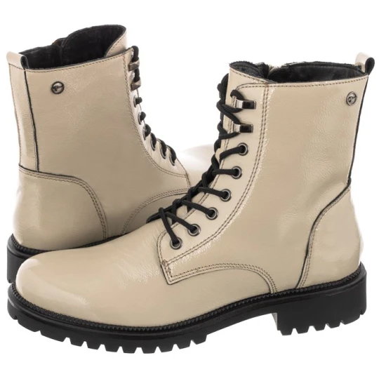 Zdjęcie produktu Botki Beżowe 1-25234-29 432 Ivory Patent (TM401-a) Tamaris