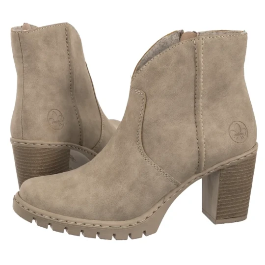 Zdjęcie produktu Botki Beżowe Y2553-60 Beige (RI289-a) Rieker