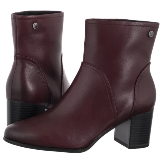 Zdjęcie produktu Botki Bordowe 9-25306-45 540 Bordeaux Nappa (CP450-a) Caprice