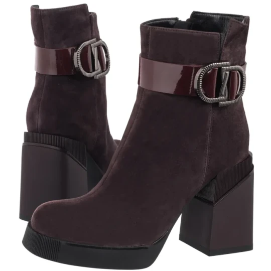 Zdjęcie produktu Botki Bordowe DBT7183/25 BG (FO211-a) Filippo