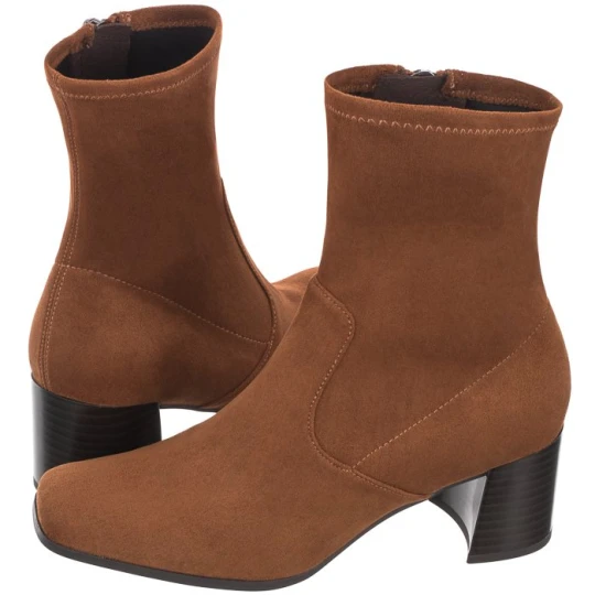 Zdjęcie produktu Botki Brązowe 9-25305-27 374 Cognac Stretch (CP273-a) Caprice