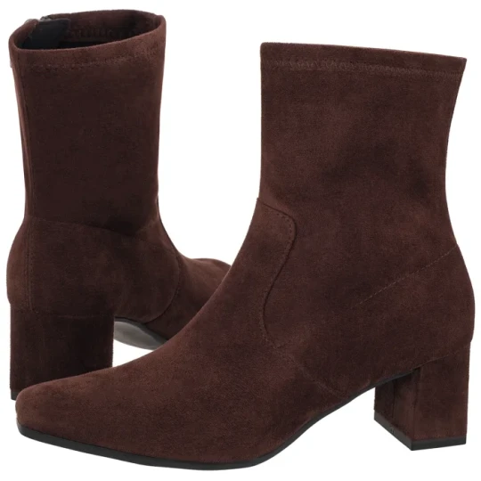 Zdjęcie produktu Botki Brązowe 9-25354-41 302 Dark Brown Stretch (CP444-d) Caprice