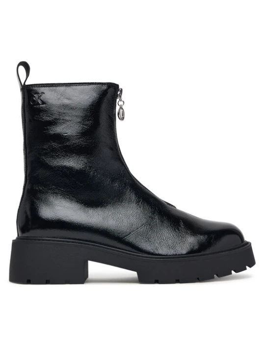 Zdjęcie produktu Botki Calvin Klein Chunky Zip Boot Shiny Lth HW0HW03200 Czarny