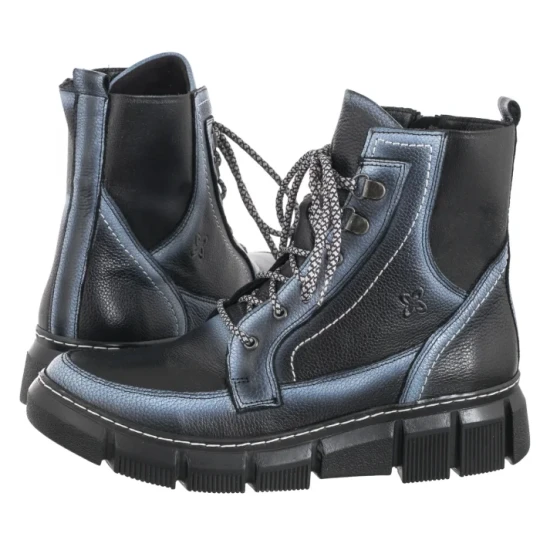 Zdjęcie produktu Botki Czarne+Białe 06638-01 / 00-8 (MA1258-a) Maciejka