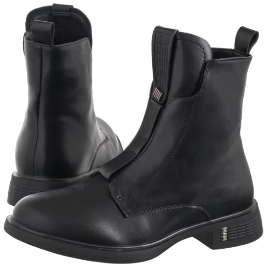 Zdjęcie produktu Botki Czarne DBT7249 / 25 BK (FO210-a) Filippo