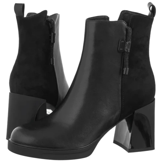 Zdjęcie produktu Botki Czarne DBT7358 / 25 BK (FO184-a) Filippo