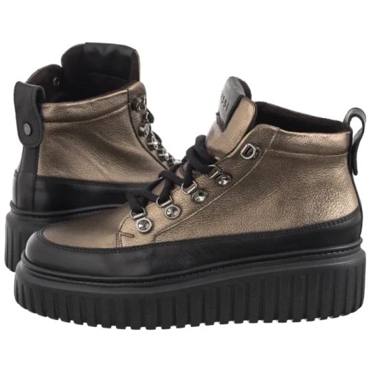 Zdjęcie produktu Sneakersy Czarne+Złoto 24666 (NE415-a) Nessi