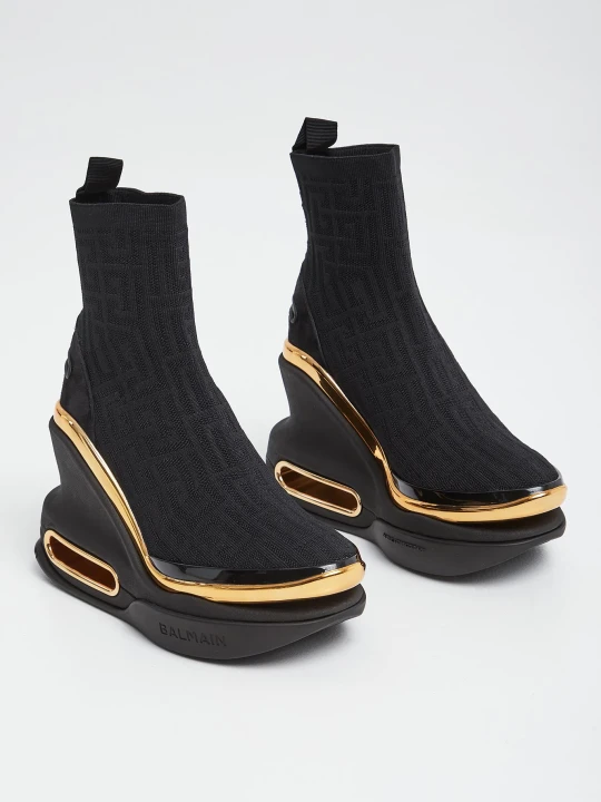 Zdjęcie produktu Botki damskie na koturnie BALMAIN