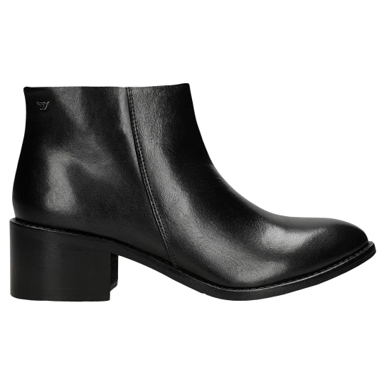 Zdjęcie produktu Czarne skórzane botki damskie z niska cholewka 55351-51 Wojas