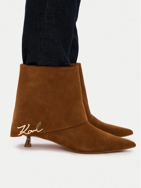 Zdjęcie produktu Botki KARL LAGERFELD KL30142 Brązowy