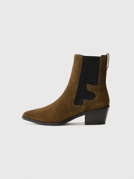 Zdjęcie produktu Botki kowbojki i motocyklowe AllSaints khaki