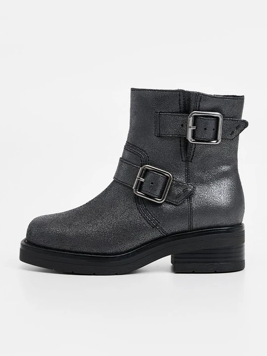 Zdjęcie produktu Botki kowbojki i motocyklowe Clarks metaliczny niebieski