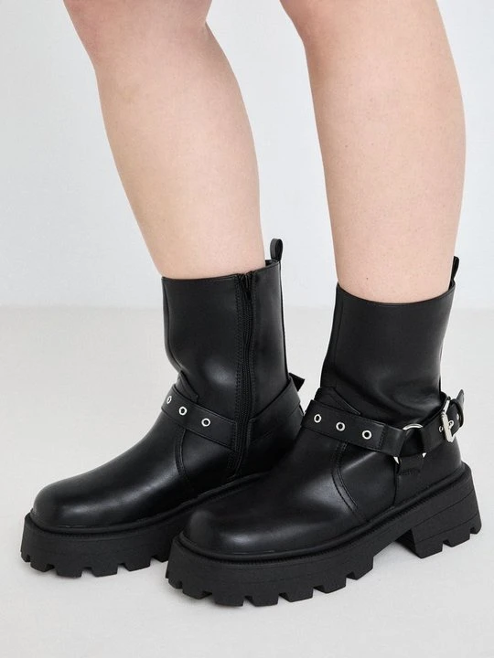 Zdjęcie produktu Botki kowbojki i motocyklowe Even&Odd Wide Fit By Zalando czarny
