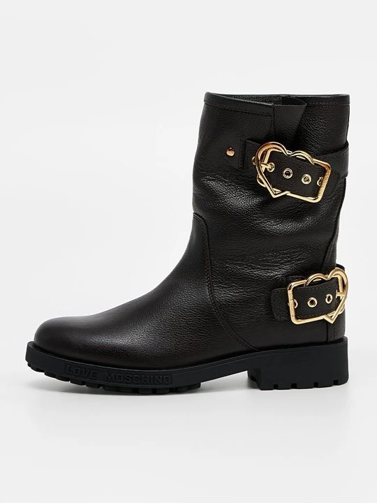 Zdjęcie produktu Botki kowbojki i motocyklowe LOVE MOSCHINO ciemnobrązowy