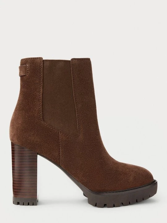 Zdjęcie produktu Botki Lauren Ralph Lauren ciemnobrązowy