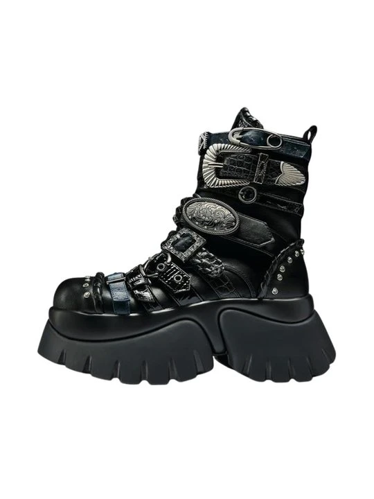 Zdjęcie produktu Botki na koturnie Koi Footwear czarny