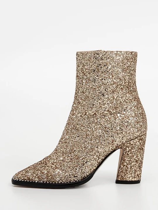 Zdjęcie produktu Botki na obcasie Jimmy Choo złoty