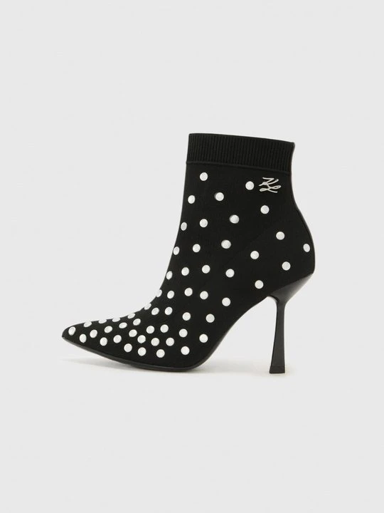 Zdjęcie produktu Botki na obcasie KARL LAGERFELD czarny