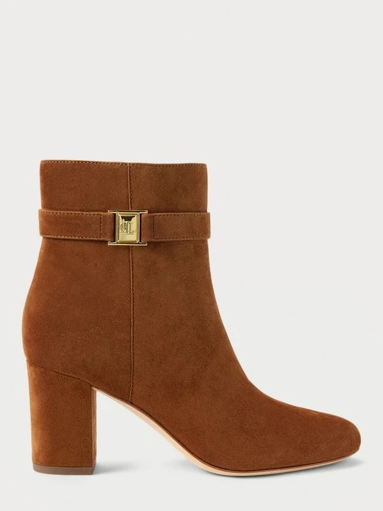 Zdjęcie produktu Botki na obcasie Lauren Ralph Lauren brązowy