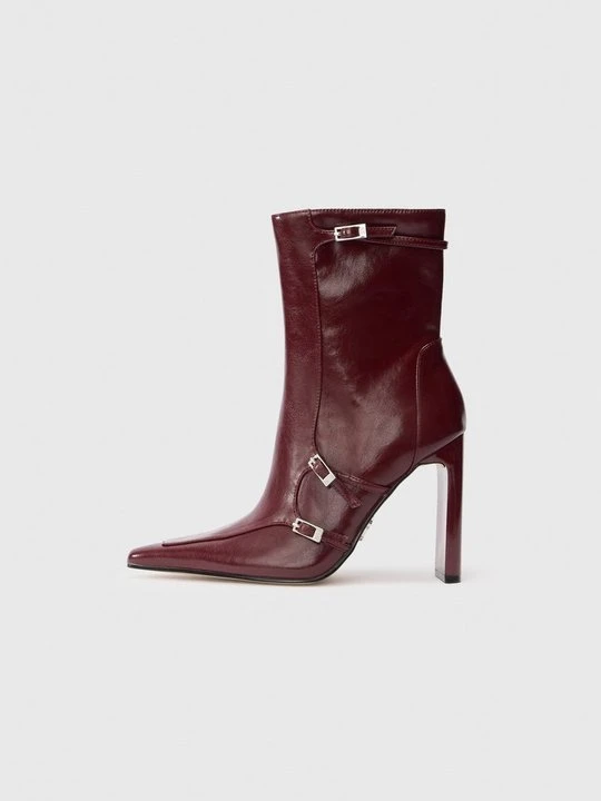 Zdjęcie produktu Botki na obcasie Steve Madden ciemnoczerwony