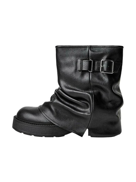 Zdjęcie produktu Botki na platformie Bershka czarny