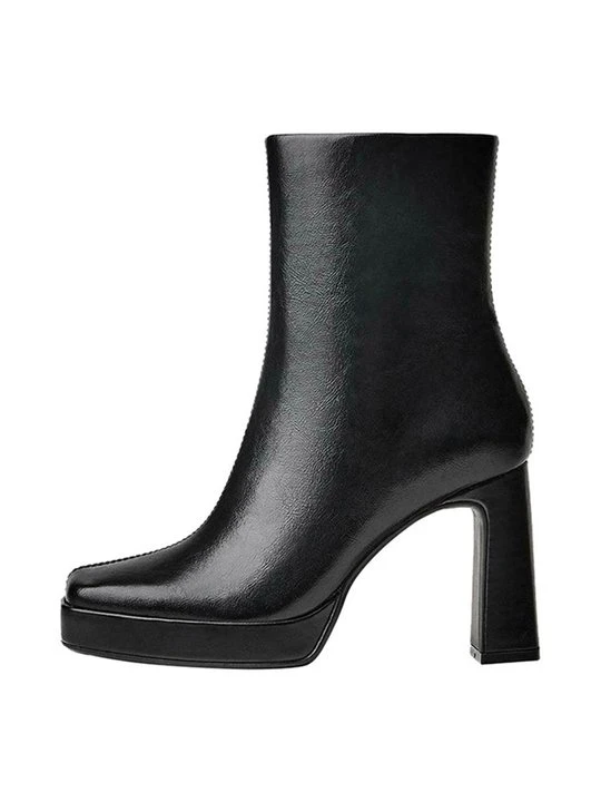 Zdjęcie produktu Botki na platformie Bershka czarny