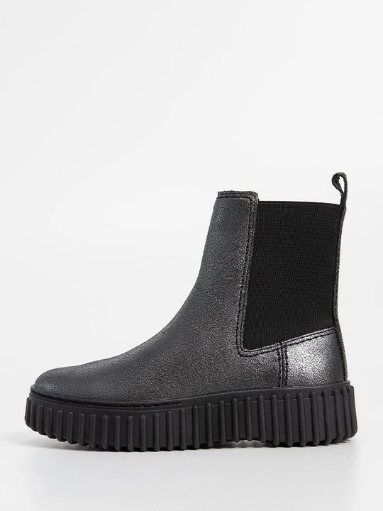 Zdjęcie produktu Botki na platformie Clarks srebrny
