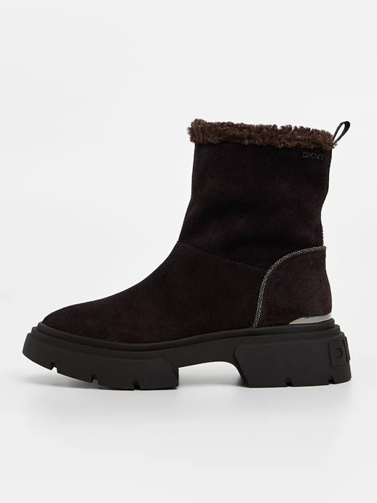 Zdjęcie produktu Botki na platformie DKNY ciemnobrązowy