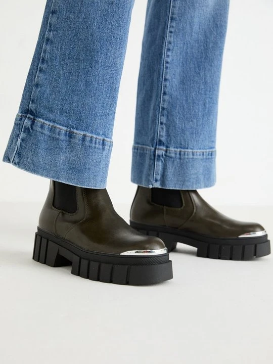 Zdjęcie produktu Botki na platformie Even&Odd khaki