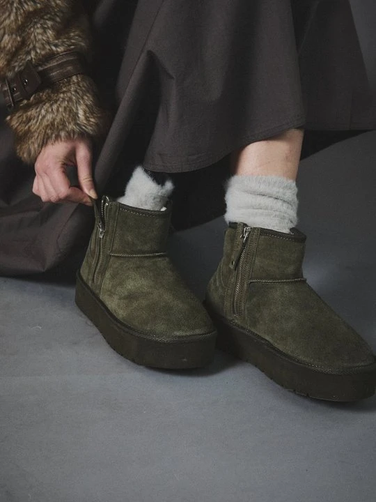Zdjęcie produktu Botki na platformie Even&Odd khaki